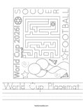 World Cup Placemat Worksheet