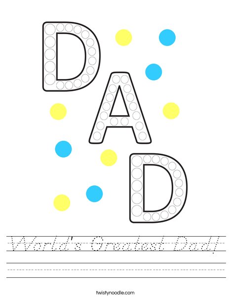 World's Greatest Dad! Worksheet