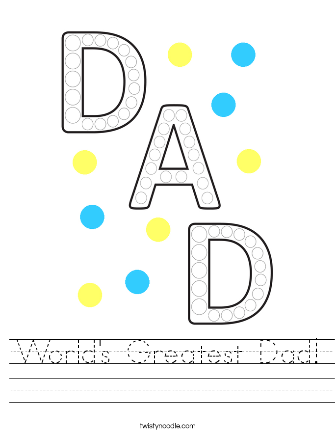 World's Greatest Dad! Worksheet