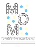 World's Greatest Mom Handwriting Sheet
