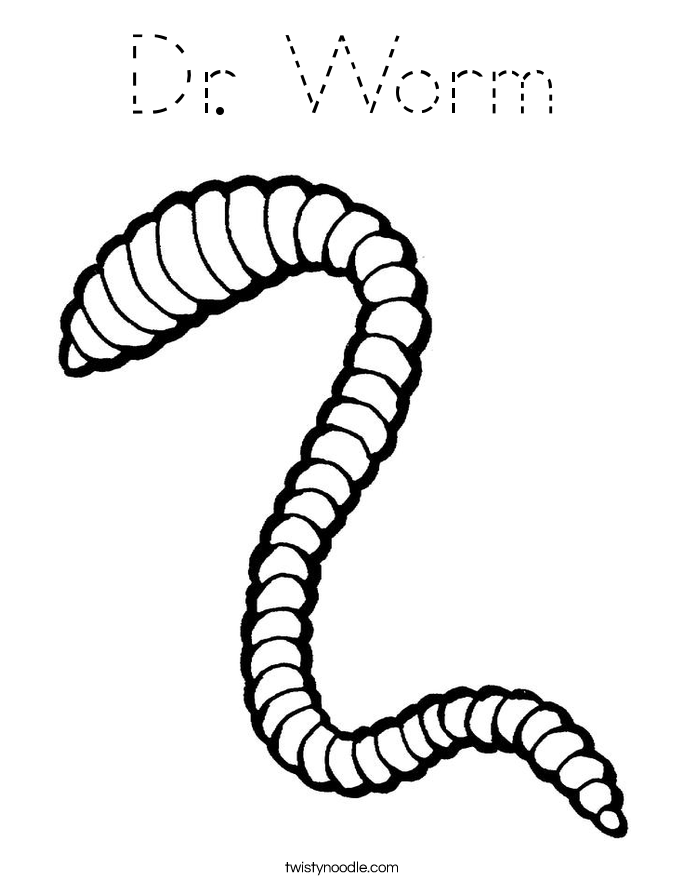 Dr. Worm Coloring Page