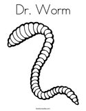 Dr Worm Coloring Page