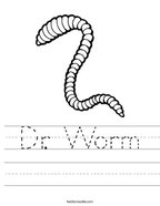 Dr Worm Handwriting Sheet