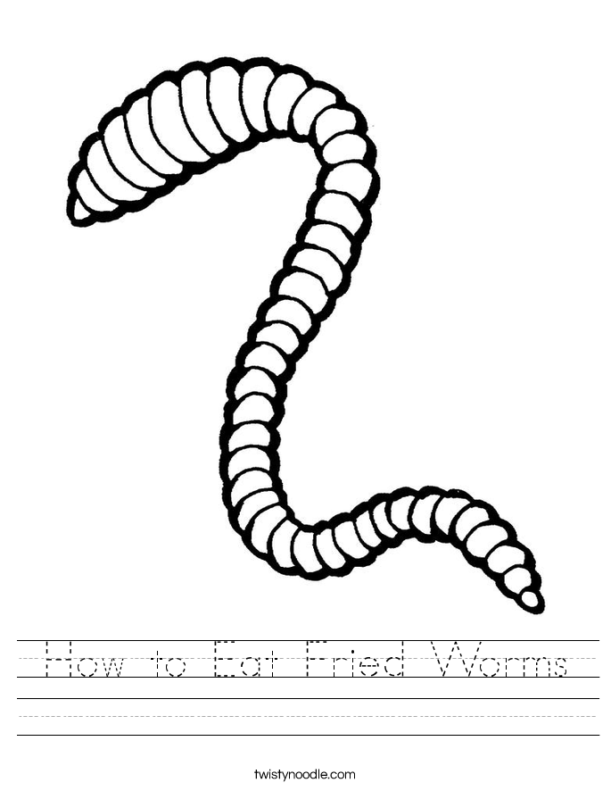 How to Eat Fried Worms Worksheet