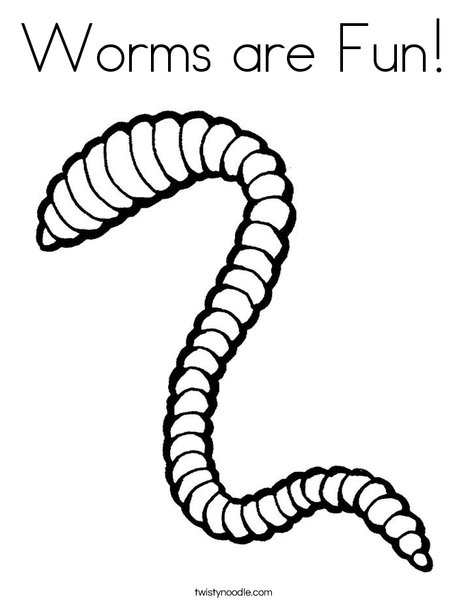 worm coloring pages