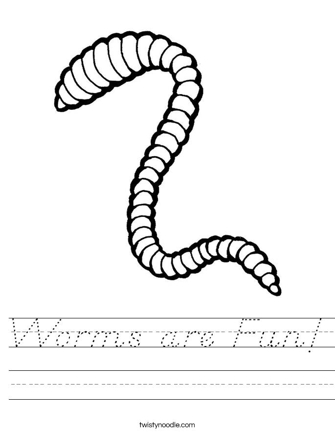 Worms are Fun! Worksheet