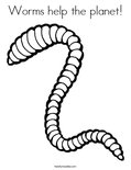 Worms help the planet!Coloring Page