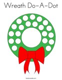 Wreath Do-A-Dot Coloring Page