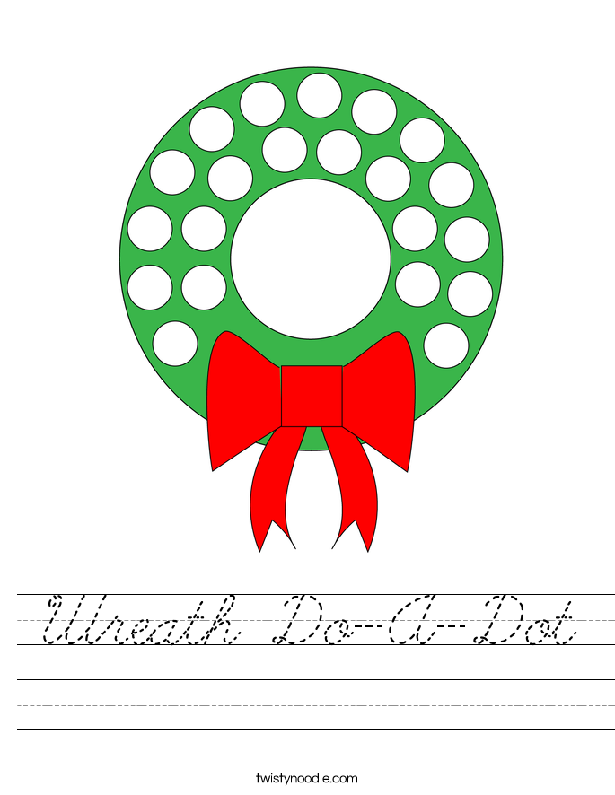 Wreath Do-A-Dot Worksheet