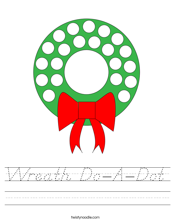 Wreath Do-A-Dot Worksheet