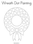 Wreath Dot Painting Coloring Page