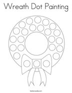 Wreath Dot Painting Coloring Page
