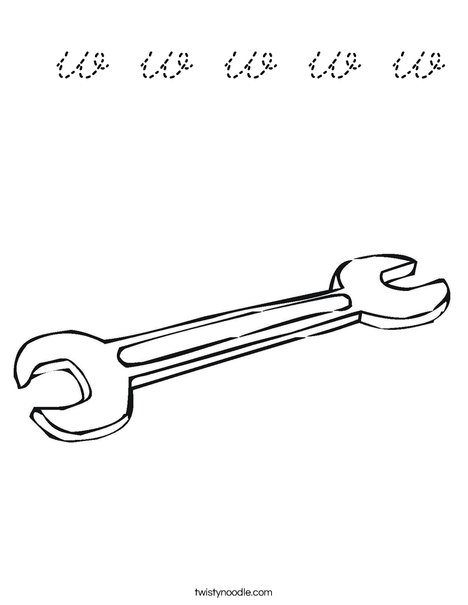 Wrench Coloring Page
