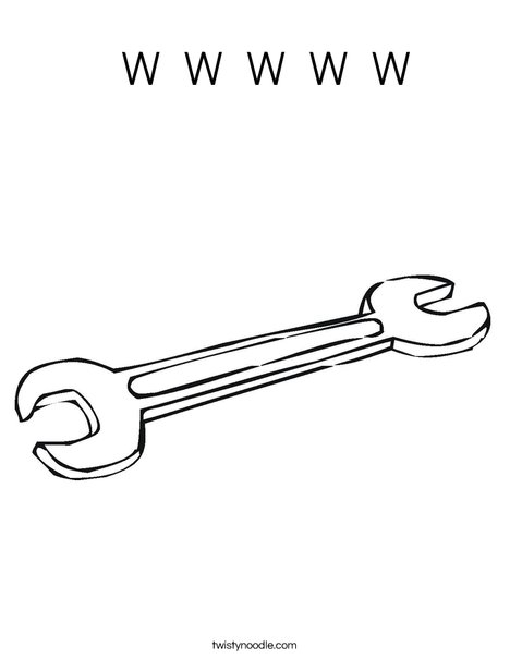 Wrench Coloring Page