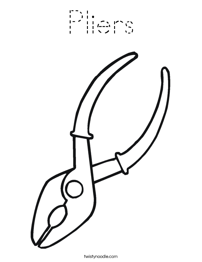 Pliers Coloring Page
