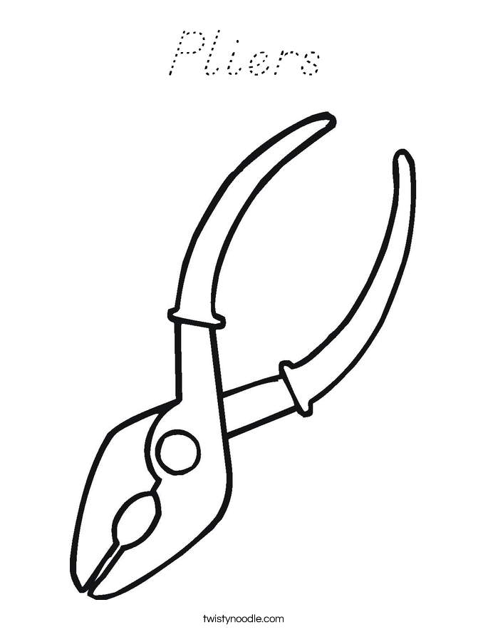 Pliers Coloring Page