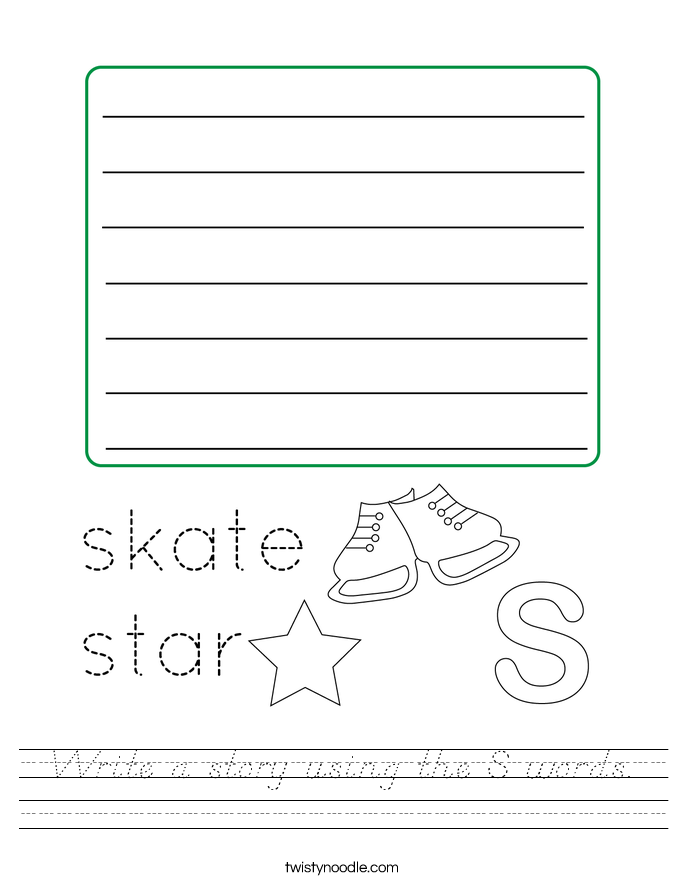 Write a story using the S words. Worksheet