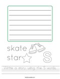 Write a story using the S words. Worksheet
