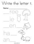 Write the letter t Coloring Page - Twisty Noodle