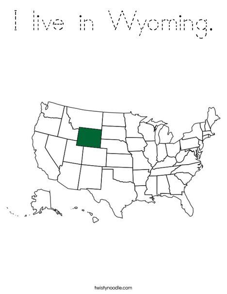 Wyoming Coloring Page