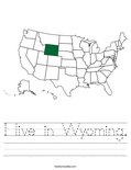 I live in Wyoming. Worksheet