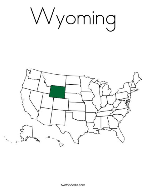 Wyoming Coloring Page