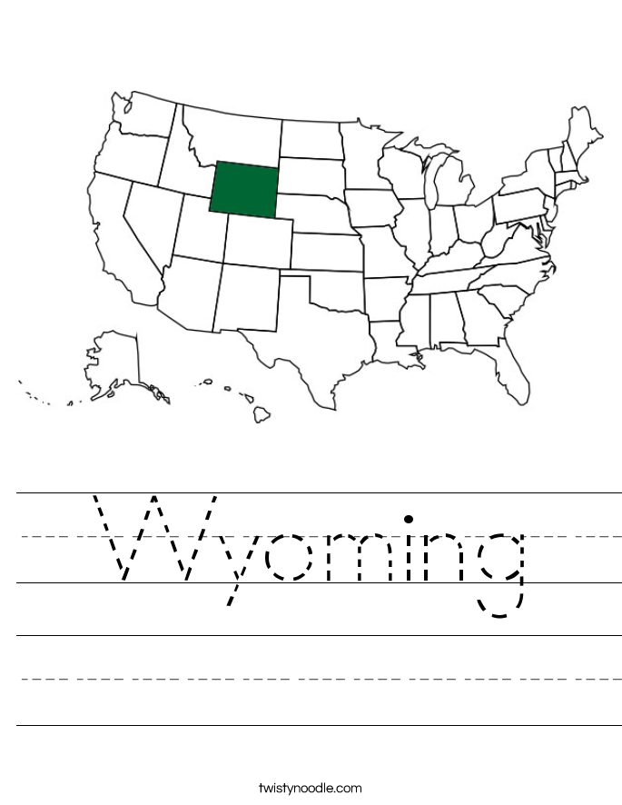 Wyoming Worksheet - Twisty Noodle