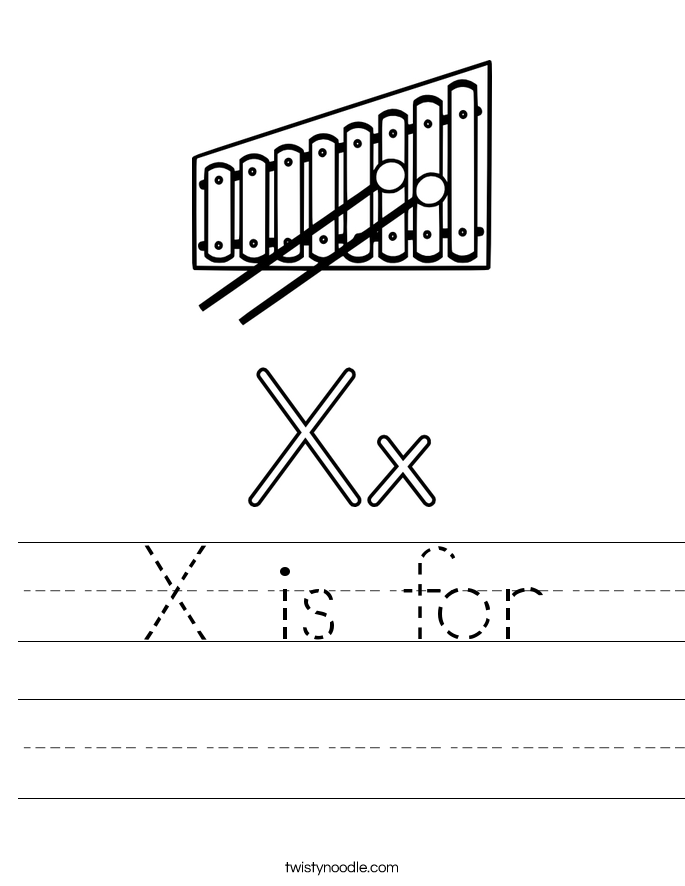 x is for worksheet twisty noodle