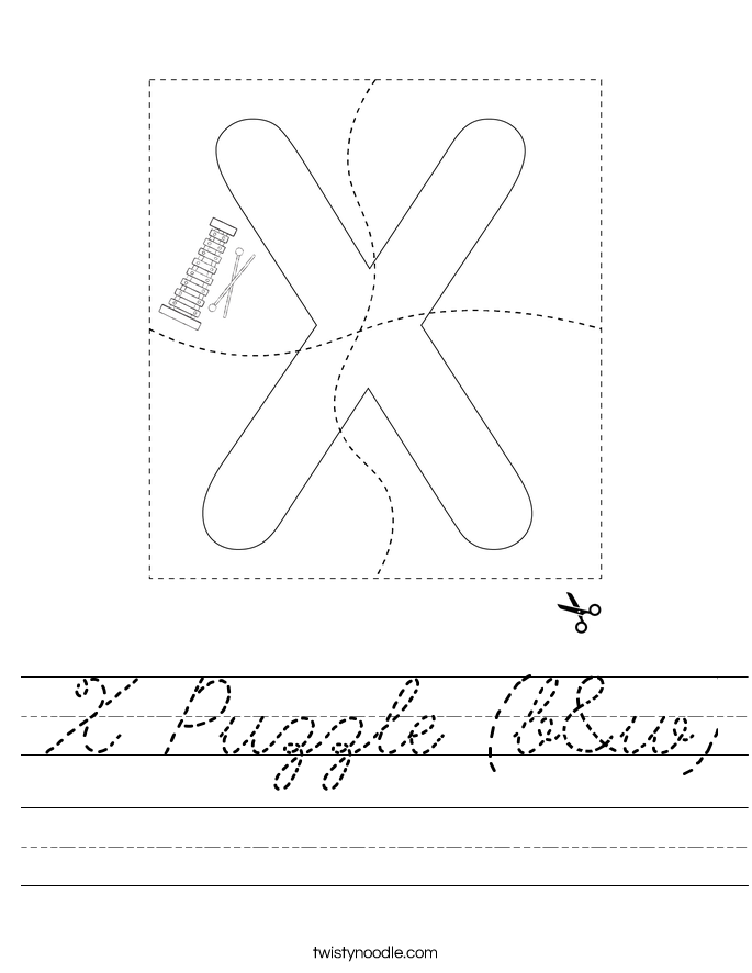 X Puzzle (b&w) Worksheet