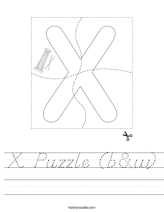 X Puzzle (b&w) Worksheet