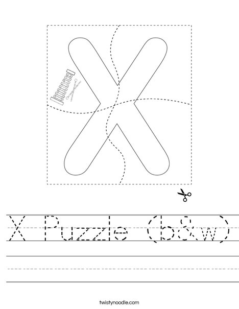 X Puzzle (b&w) Worksheet