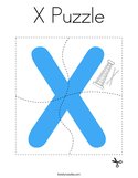 X Puzzle Coloring Page