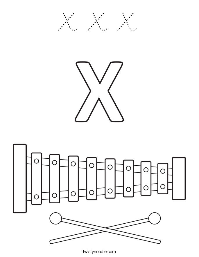 X X X Coloring Page
