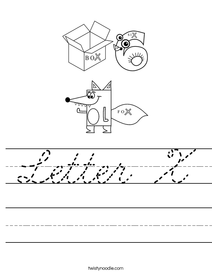 Letter X Worksheet