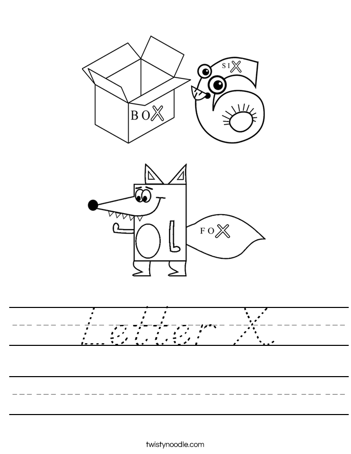 Letter X Worksheet