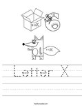 Letter X Worksheet