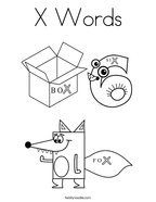 X Words Coloring Page