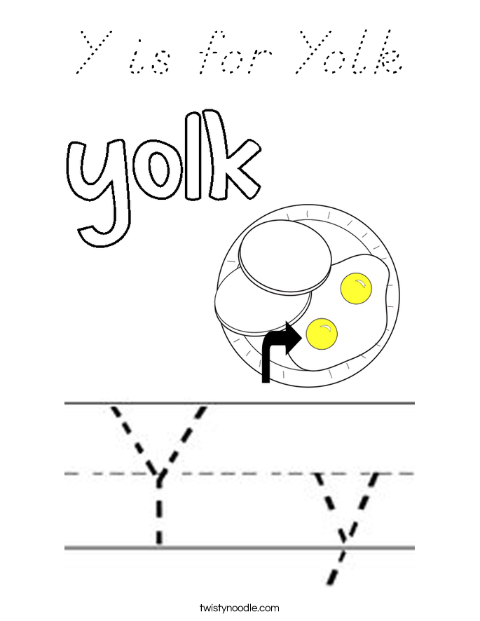 Y is for Yolk Coloring Page