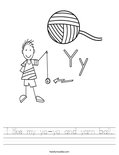 I like my yo-yo and yarn ball. Worksheet