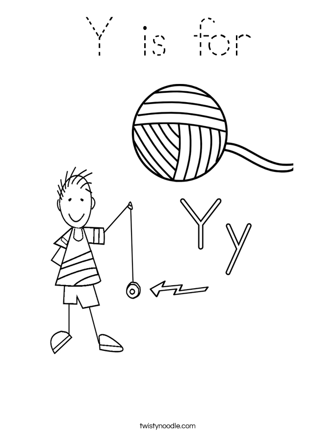 Y is for Coloring Page