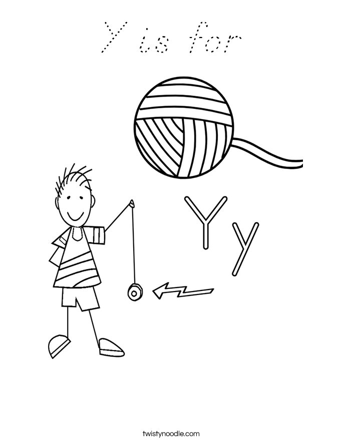Y is for Coloring Page