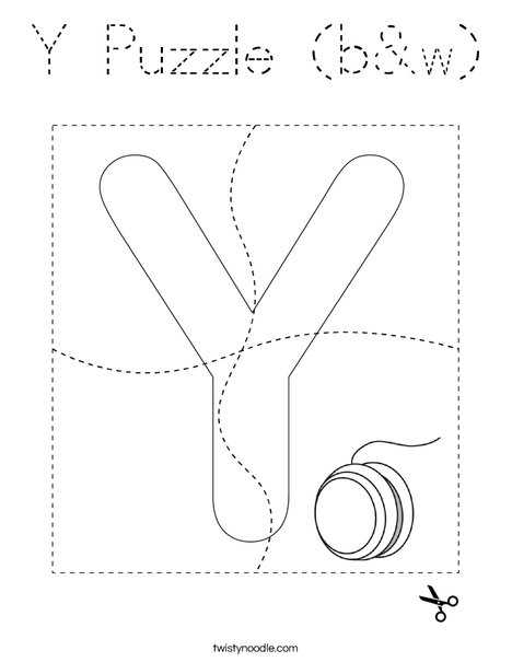 Y Puzzle (b&w Coloring Page