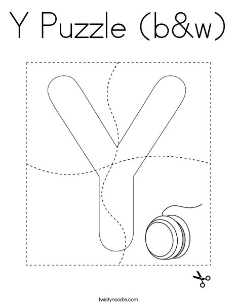 Y Puzzle (b&w Coloring Page