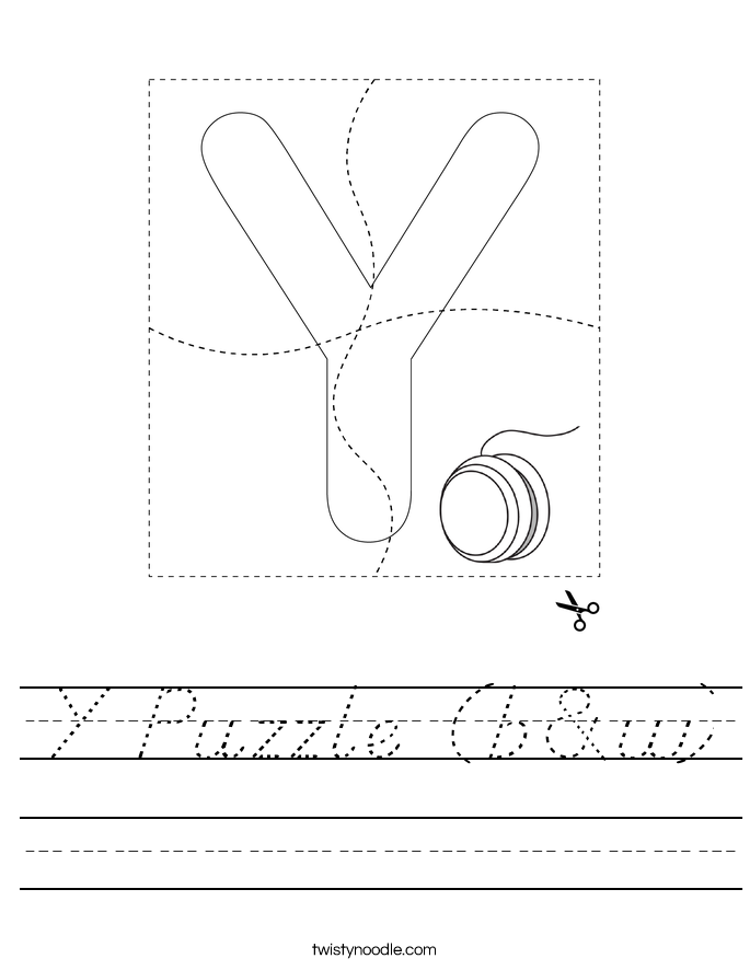 Y Puzzle (b&w) Worksheet