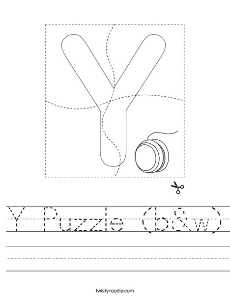 Y Puzzle (b&w Worksheet