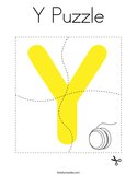 Y Puzzle Coloring Page