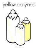yellow crayons Coloring Page