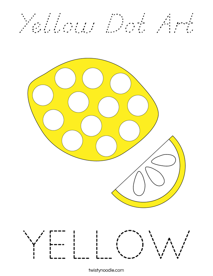 Yellow Dot Art Coloring Page