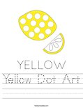 Yellow Dot Art Worksheet