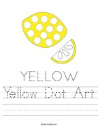 Yellow Dot Art Handwriting Sheet